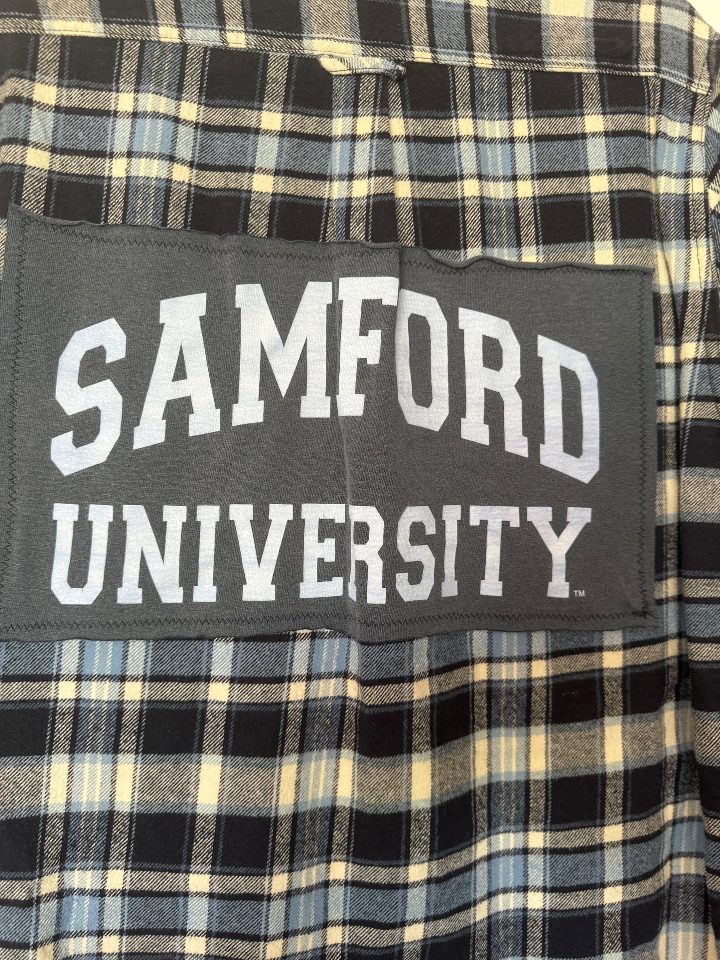 SAMFORD University Flannel Rework Button-up