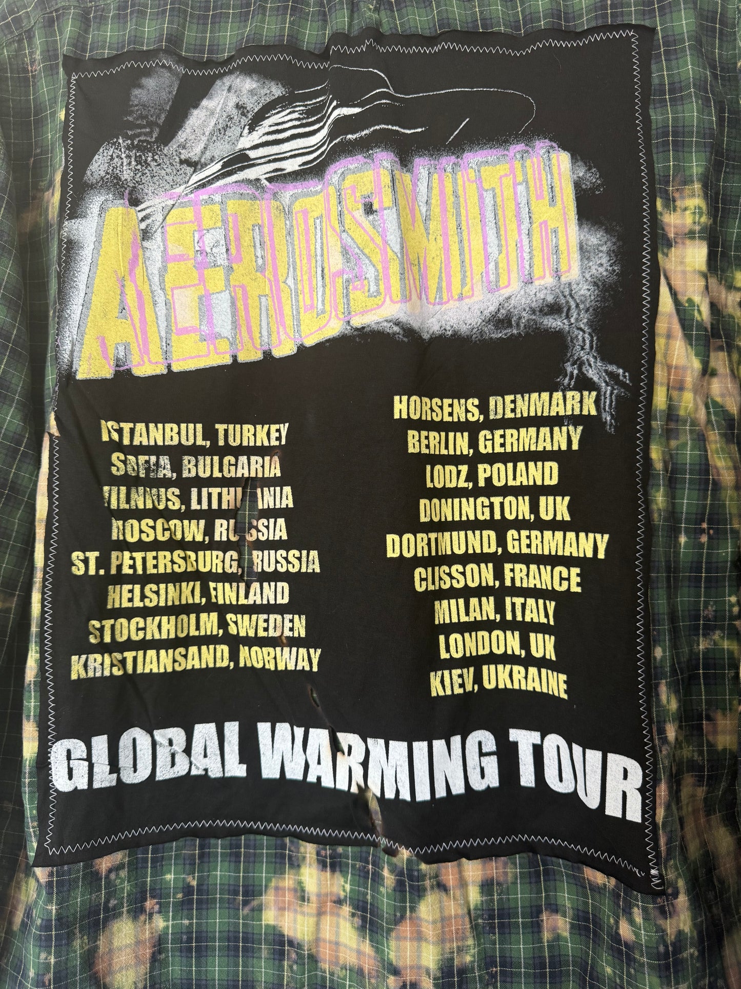 Aerosmith Bleached Ralph Lauren Button Up