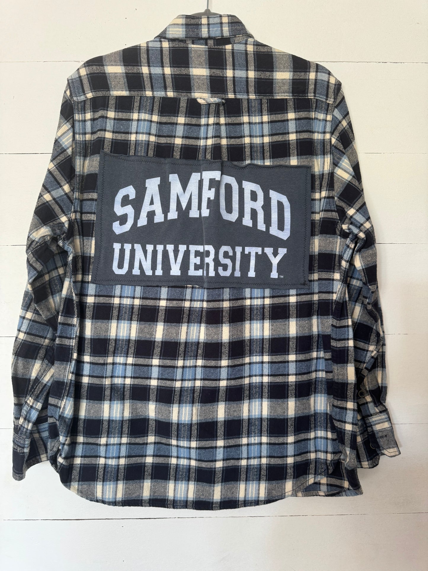 SAMFORD University Flannel Rework Button-up