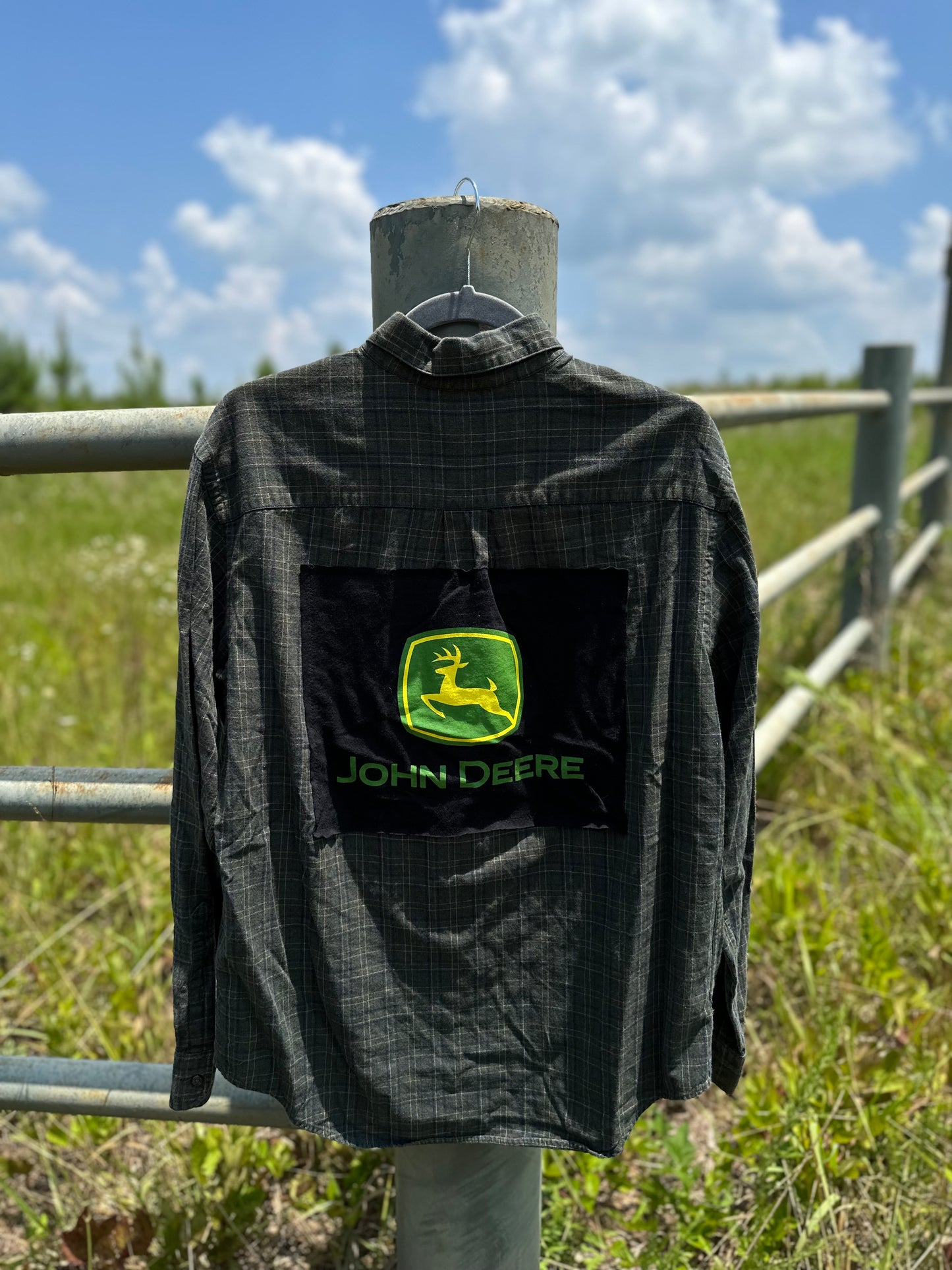 John Deere Green Flannel Rework Button-up