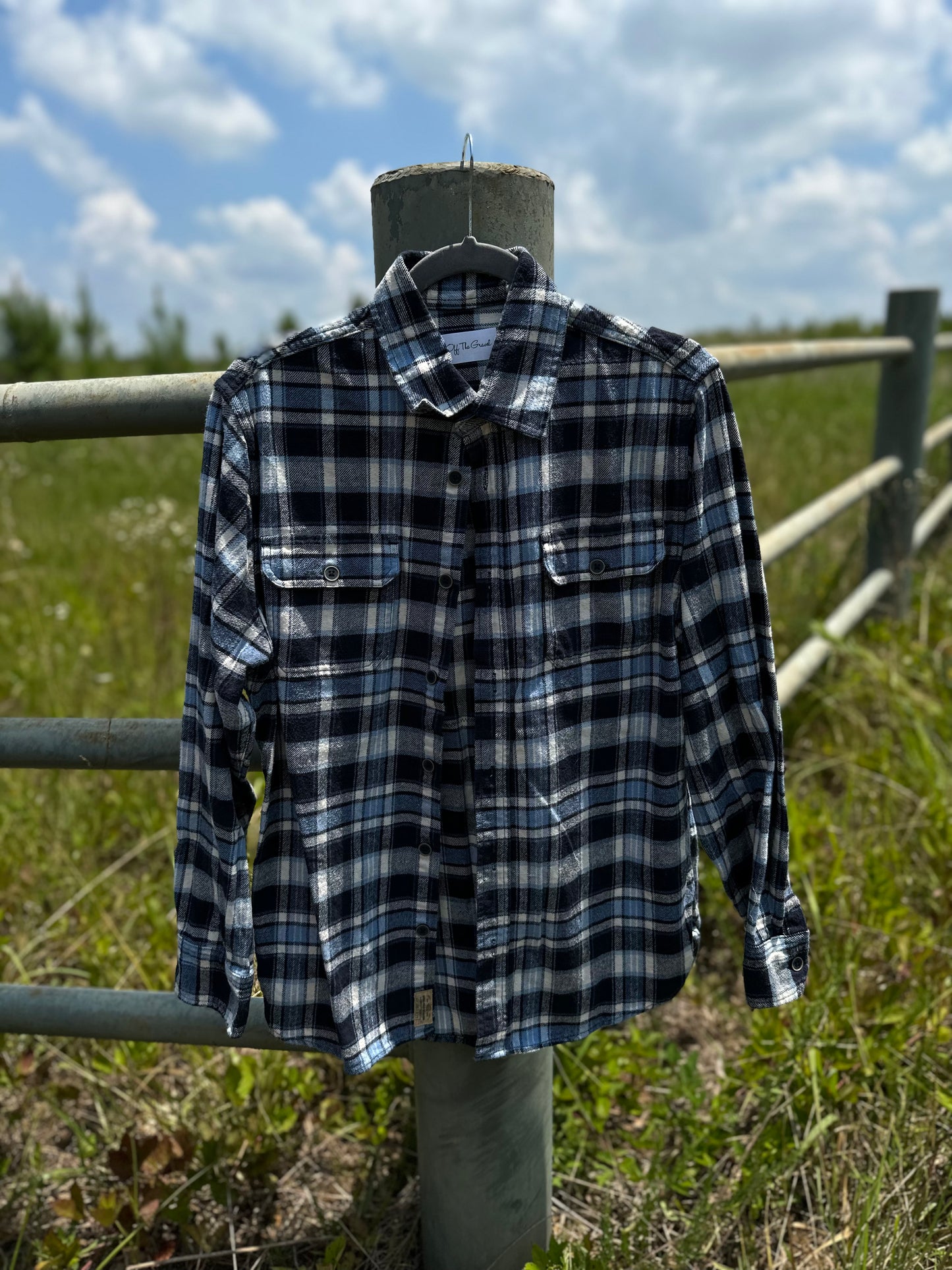 SAMFORD University Flannel Rework Button-up